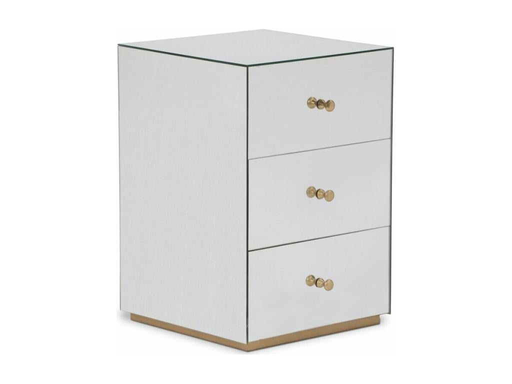 Table de Chevet Homzora 63cm Transparent / Or