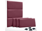 Lot de 1 panneau rembourré en similicuir écologique Homzora autocollant pour protection acoustique murale absorbante Rouge vin 60x50 cm x6
