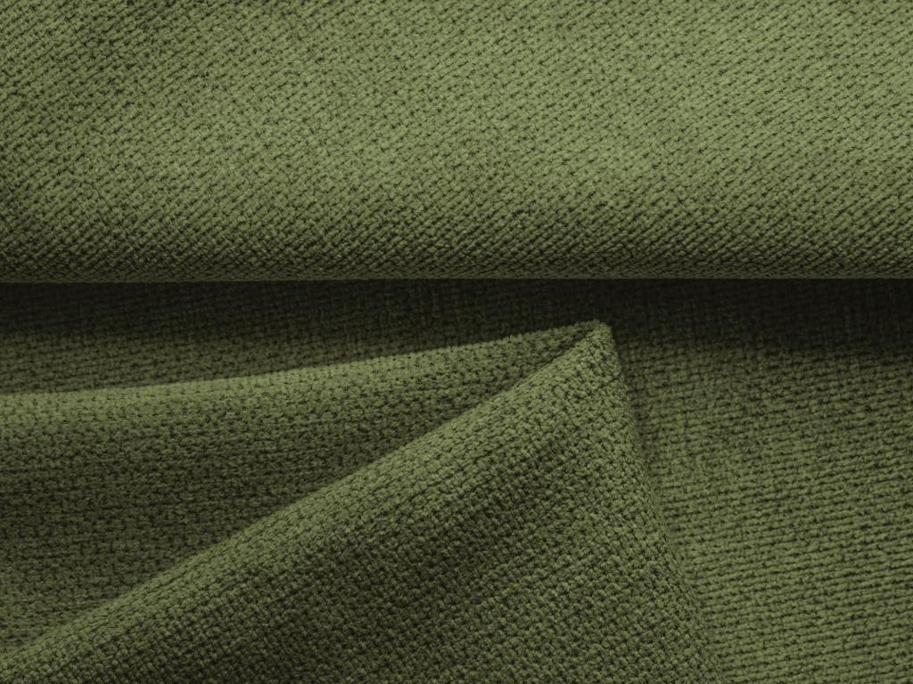 Canapé d'angle droit convertible en tissu chenille - bouteille verte - Doucezen