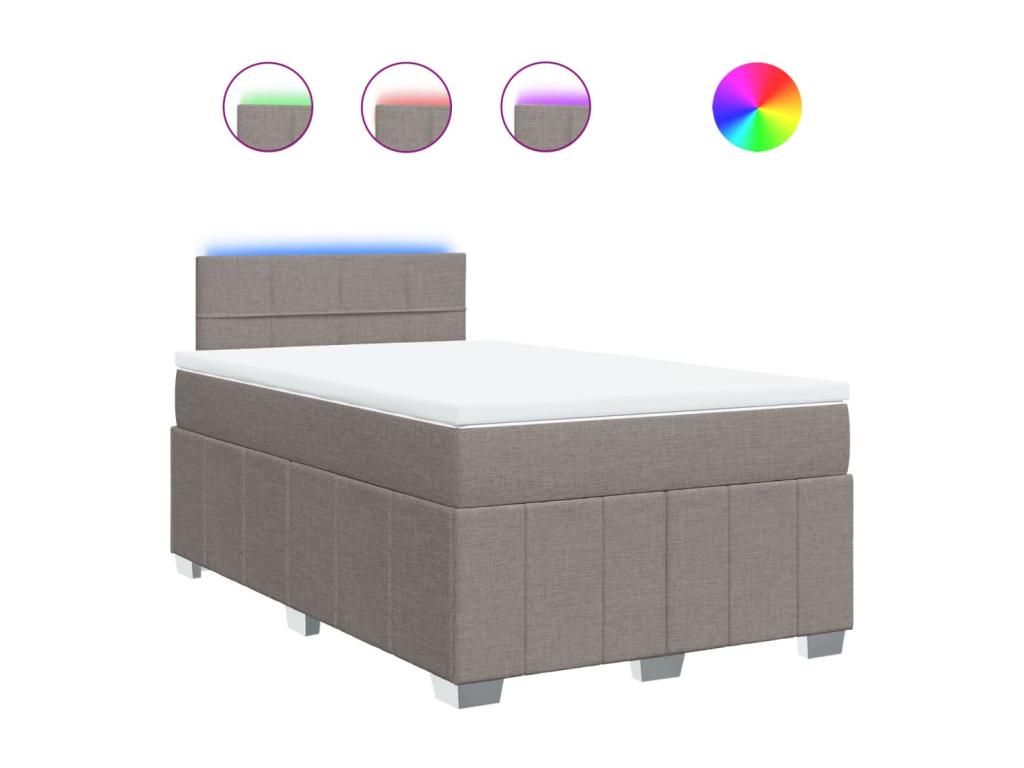 Sommier à Homzora de lit avec matelas Homzora 120x200 cm Tissu