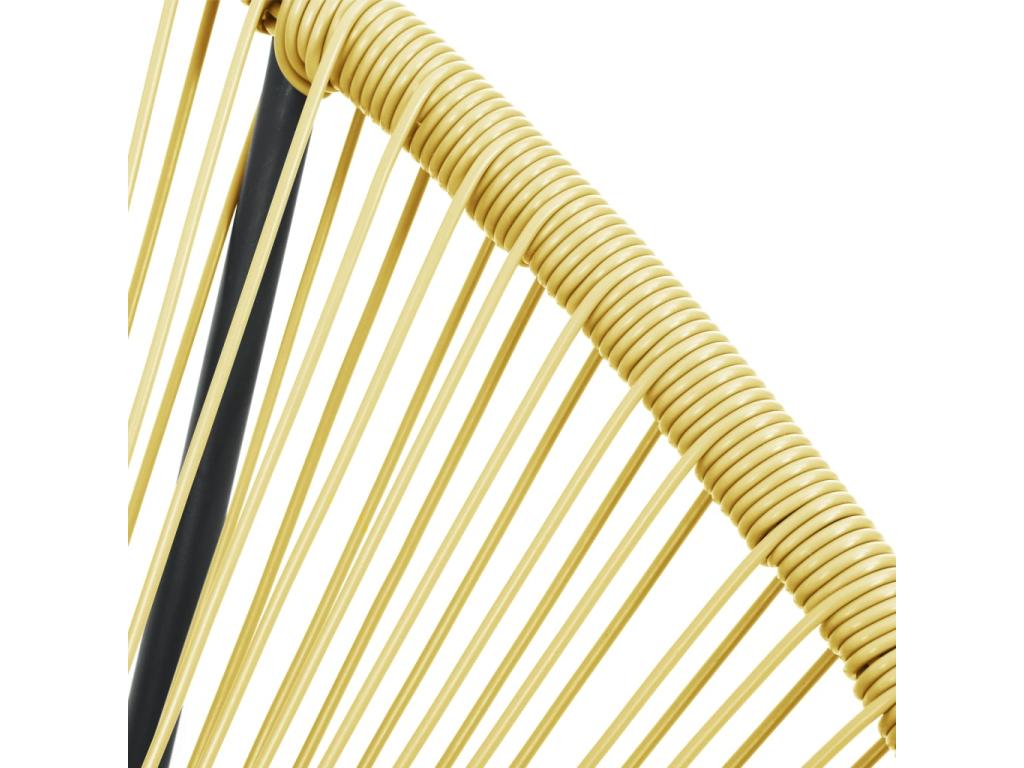 Chaise d'extérieur Homzora Résine tressée Beige