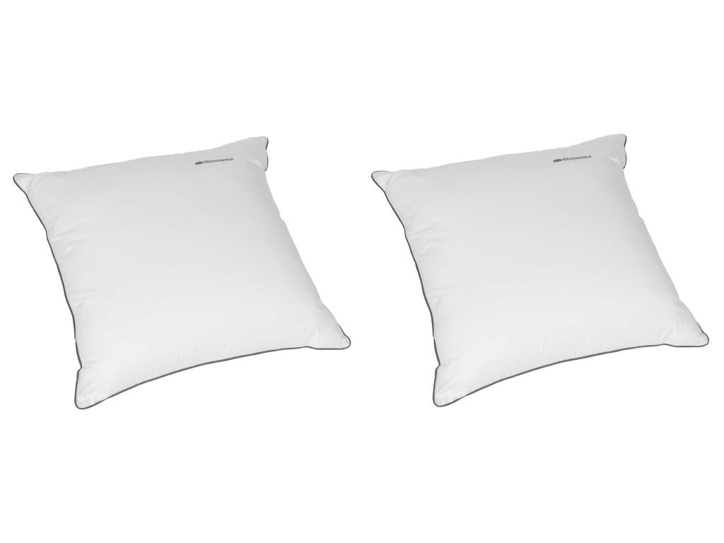 Lot de 2 oreillers Microgel Moelleux percale Homzora 60x60
