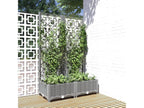 Jardinière avec treillis Gris clair 80x40x121.5 PP