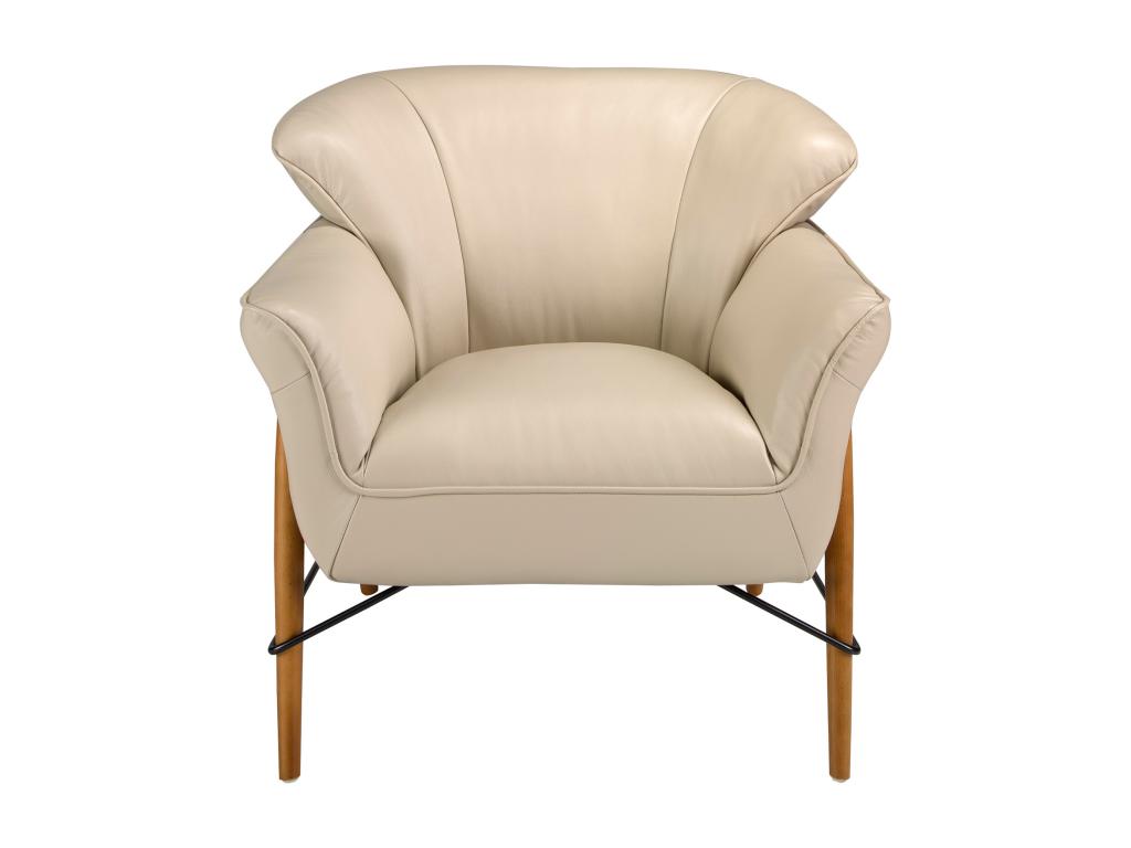Fauteuil en cuir sable 5129 Homzora
