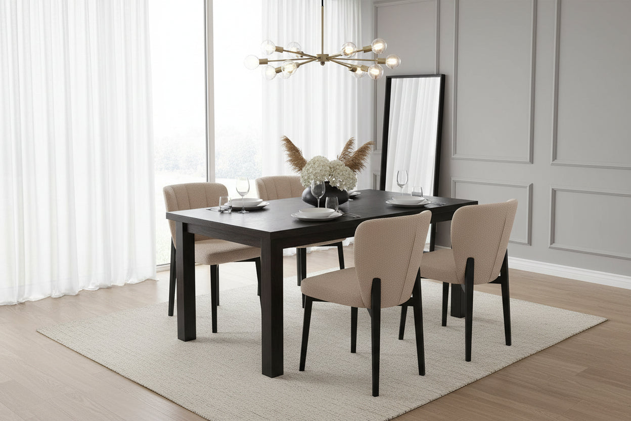 Chaise Racine 130 84x50x55cm Tapisserie En bois Stratifié