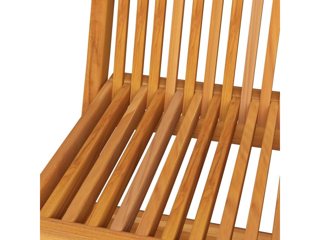 Chaises de jardin pliables 8 pièces Bois de teck massif