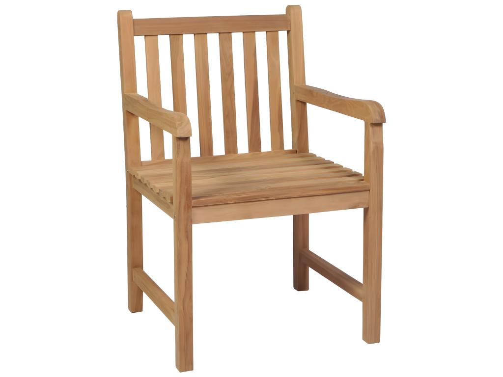 Chaises de jardin lot de 4 avec coussins vert vif Bois de teck