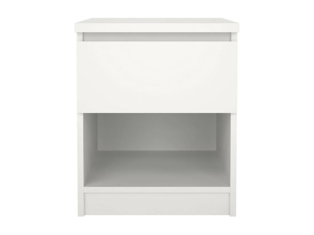 Chevet Homzora Commode basse Table de nuit Étagère de chevet 40x40 h50 cm Blanc