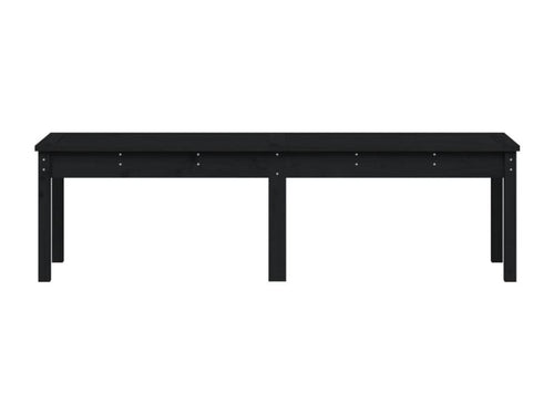 Banc de jardin à 2 places noir 159.5x44x45cm bois massif de pin