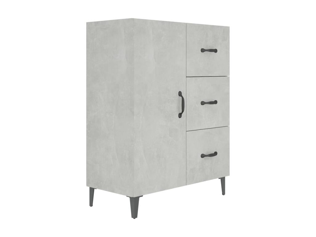 Buffet gris béton 69.5x34x90 cm bois d'ingénierie