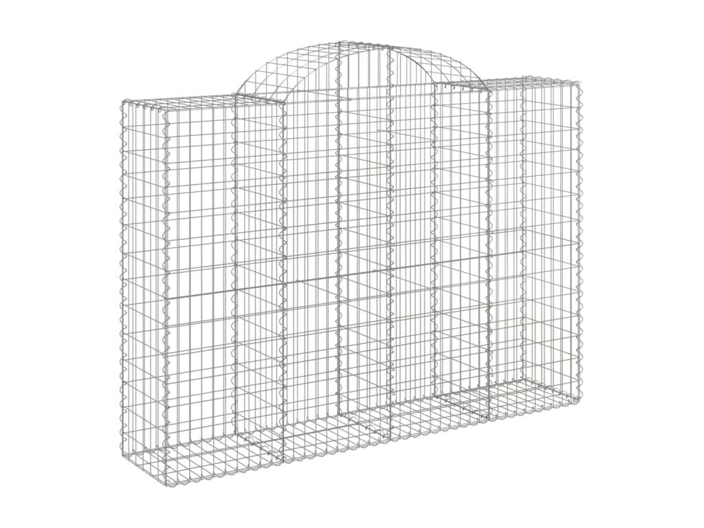 Paniers à gabions arqués 4 pcs 200x50x140-160 Fer galvanisé