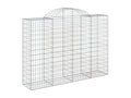 Paniers à gabions arqués 4 pcs 200x50x140-160 Fer galvanisé