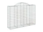 Paniers à gabions arqués 4 pcs 200x50x140-160 Fer galvanisé