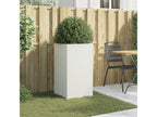 Jardinière blanc 42x38x75 acier laminé à froid