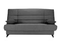 Banquette Homzora tissu 130x190 matelas Homzora 14cm avec rangement Belax-Couleur Gris