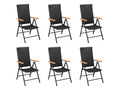 Ensemble de salle à manger de jardin 7 pcs Noir et marron 4