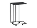 Table d'appoint avec roues Noir 40x30x63.5 cm Bois d'ingénierie