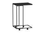 Table d'appoint avec roues Noir 40x30x63.5 cm Bois d'ingénierie
