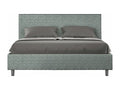 Lit coffre rembourré 160x200 tissu Homzora 7 bleu clair Homzora