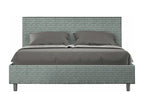 Lit coffre rembourré 160x200 tissu Homzora 7 bleu clair Homzora