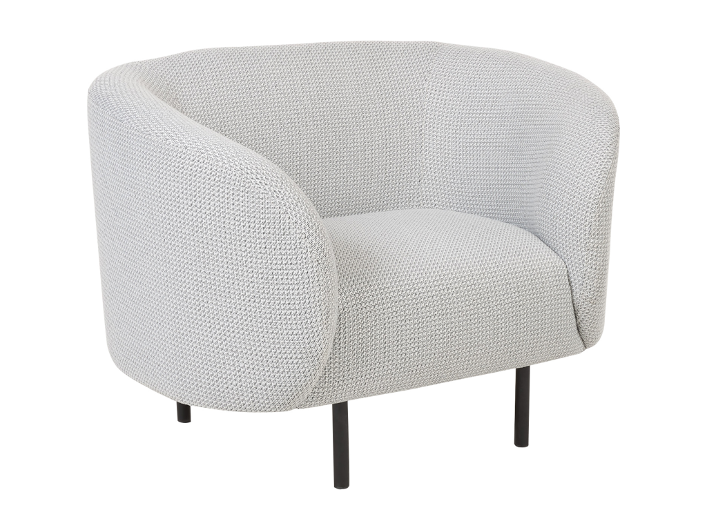 Fauteuil Homzora Tissu Noir/blanc