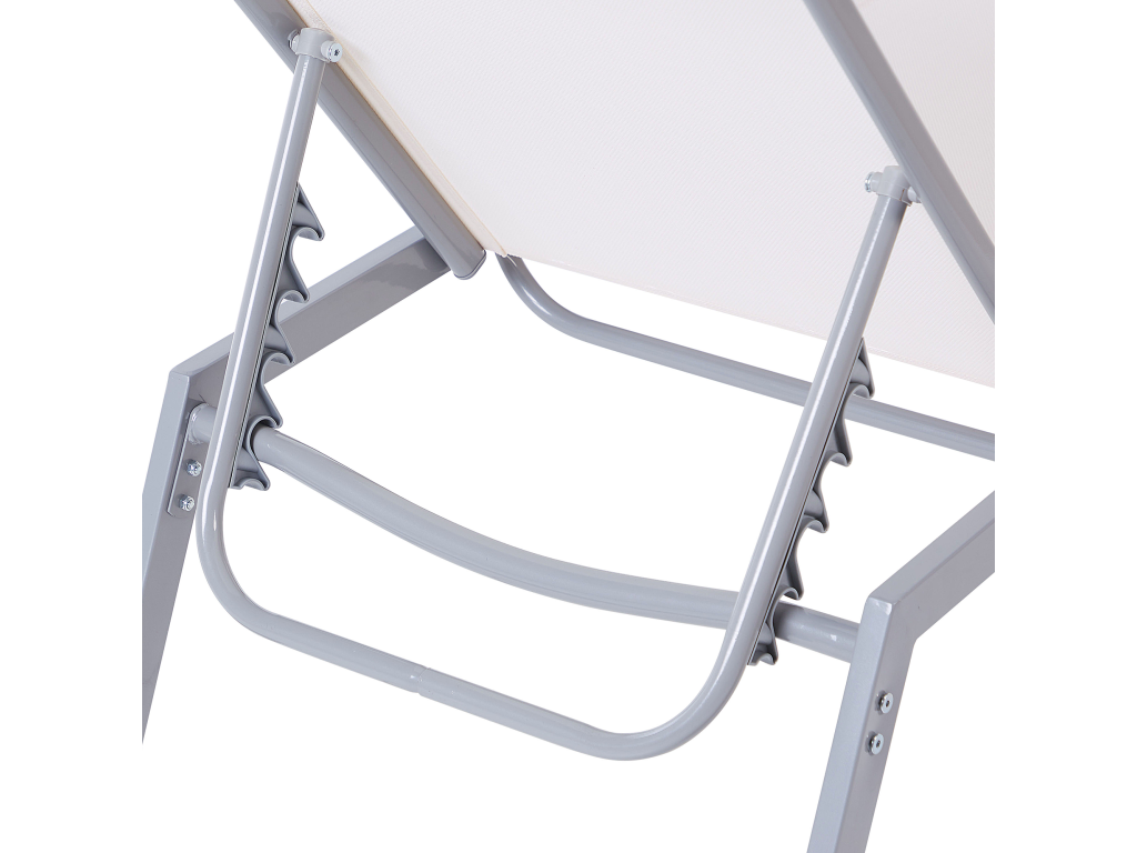 Chaise longue Métal Blanc Doucezen