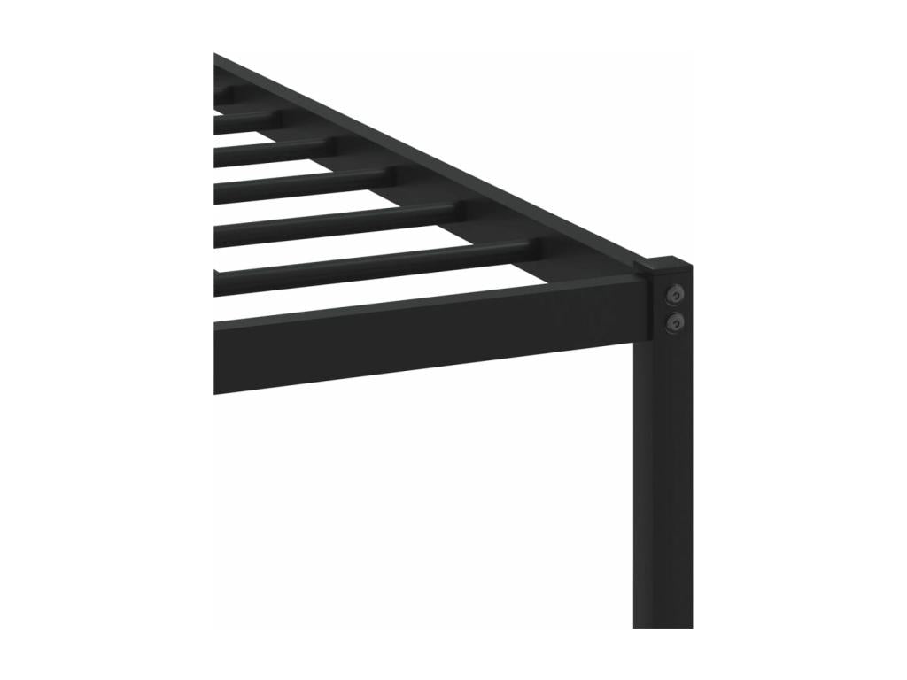 Cadre de lit en métal sans matelas chêne marron 90x190 cm