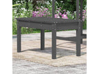 Banc de jardin gris 80x44x45 cm bois massif de pin