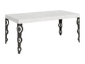 Table extensible 90x180/284 cm Karamay Frêne Blanc cadre Anthracite
