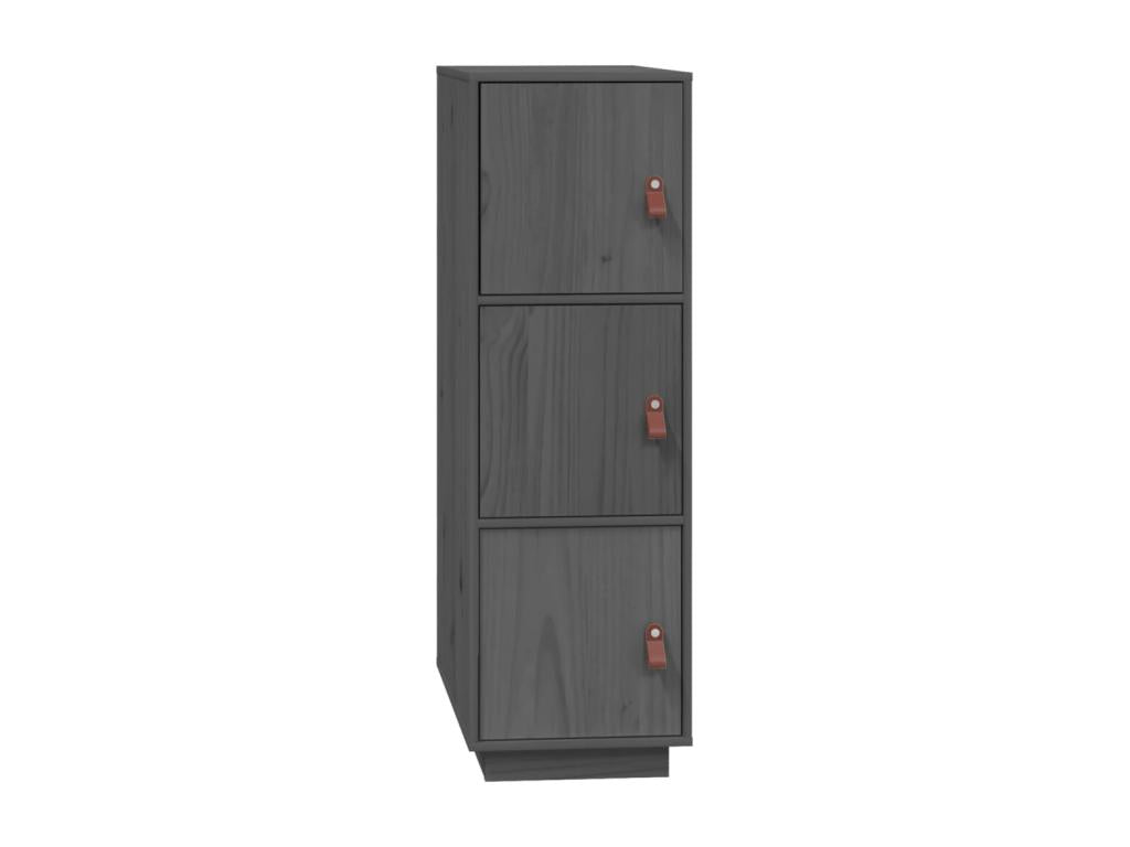 Buffet haut Gris 34x40x108.5 cm Bois massif de pin