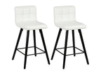 Homzora - Lot de 2 Tabourets Blancs