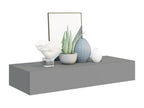 Étagère à tiroir murale Gris 60x23.5x10 cm MDF