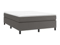 Lit à sommier tapissier avec matelas Gris 140x190 cm Similicuir