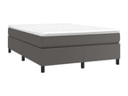 Lit à sommier tapissier avec matelas Gris 140x190 cm Similicuir