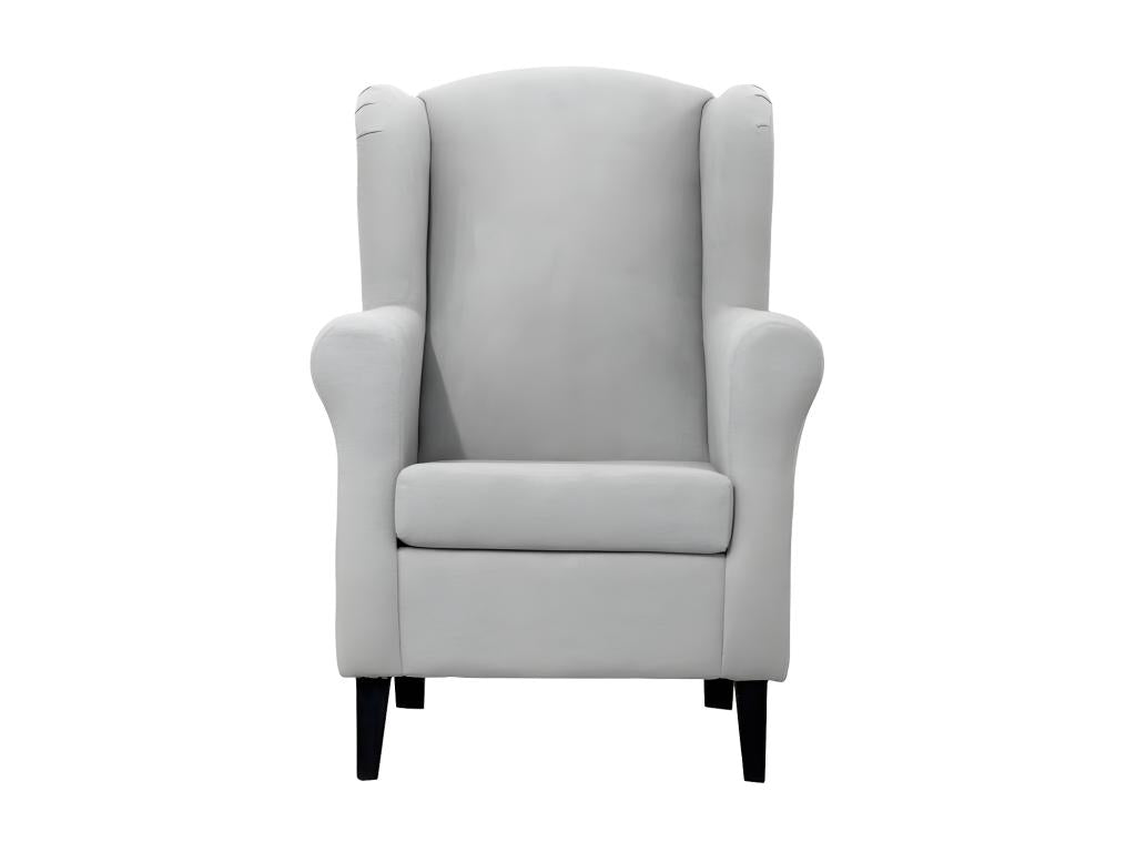 Fauteuil en polyester gris clair 110x75x80cm