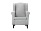Fauteuil en polyester gris clair 110x75x80cm