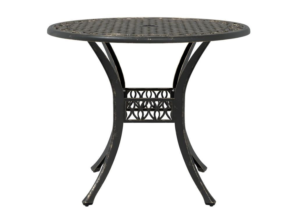 Ensemble manger de jardin 5 pcs bronze aluminium coulé