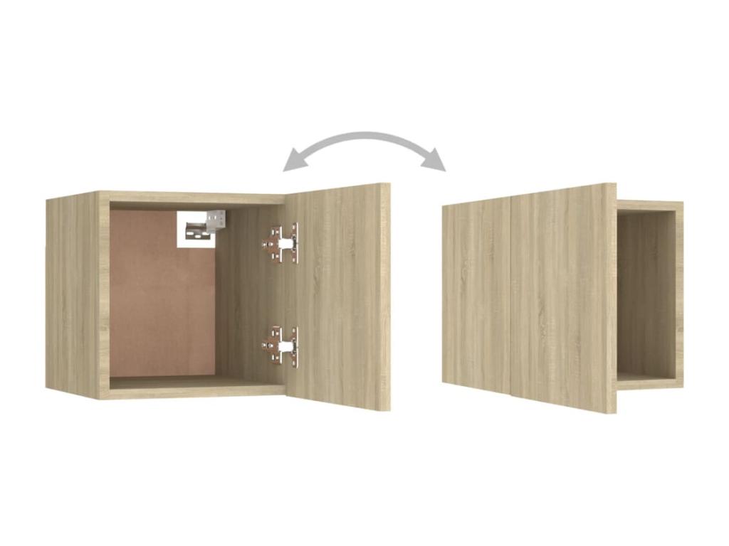 Ensemble de meubles TV 3 pièces Chêne Doucezen Aggloméré