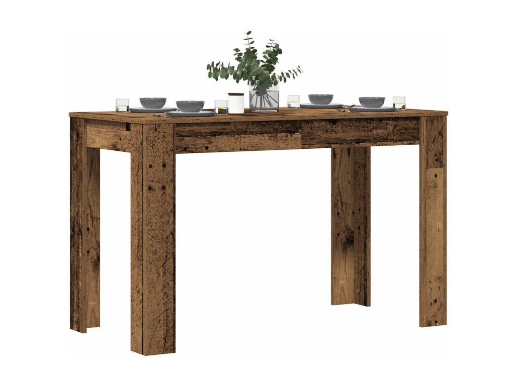 Table à manger vieux bois 120x60x76 cm bois d'ingénierie