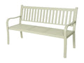 Banc de jardin alu beige 152 cm avec tablette relevable Doucezen