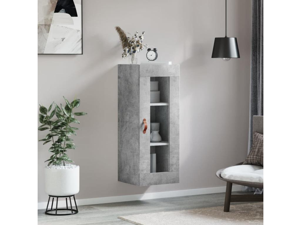 Armoire murale gris béton 34.5x34x90 cm