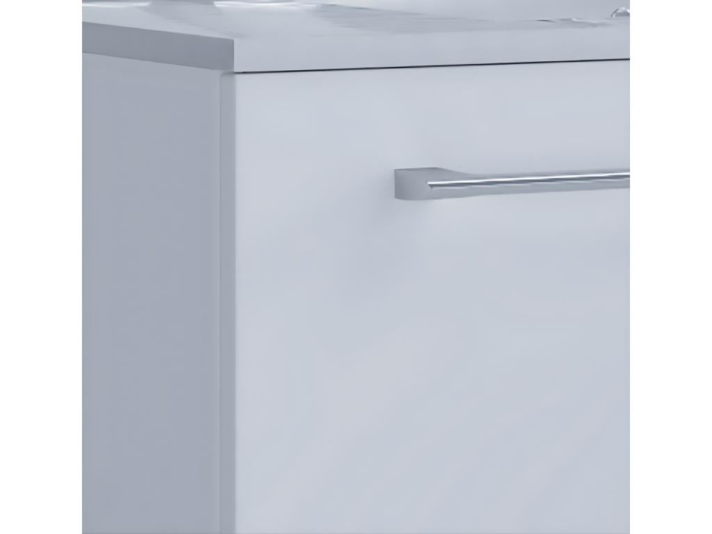 Homzora 2-pièces lavabo au sol ensemble de meubles de salle de bains lavabo Homzora 3 tiroirs blanc - 60