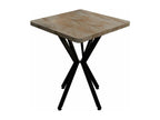 Table Doucezen marbre Bois mélaminé-métal noir 70x70x75 cm