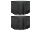 Housses pour meubles de jardin 2 pcs 6 œillets 125x75 cm rond