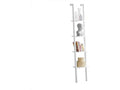 Bibliothèque Étagère murale style échelle Étagère échelle 4 niveaux- Blanc FRG15-W