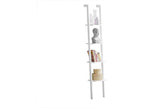 Bibliothèque Étagère murale style échelle Étagère échelle 4 niveaux- Blanc FRG15-W