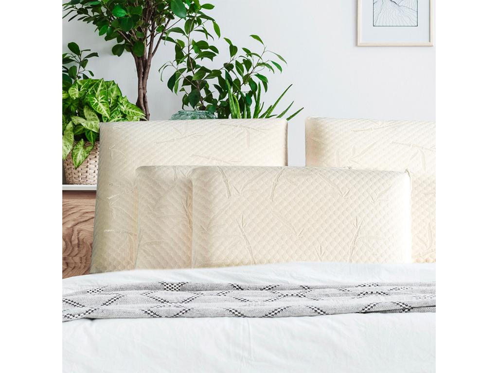 Doucezen - Lot de 2 oreillers 60x60 cm SERENITE - Mousse avec Mémoire de forme