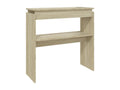 Table console chêne Doucezen 80x30x80 cm bois d'ingénierie
