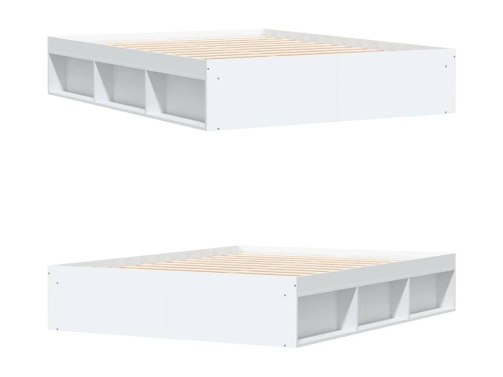 Cadre de lit sans matelas blanc 140x200 cm