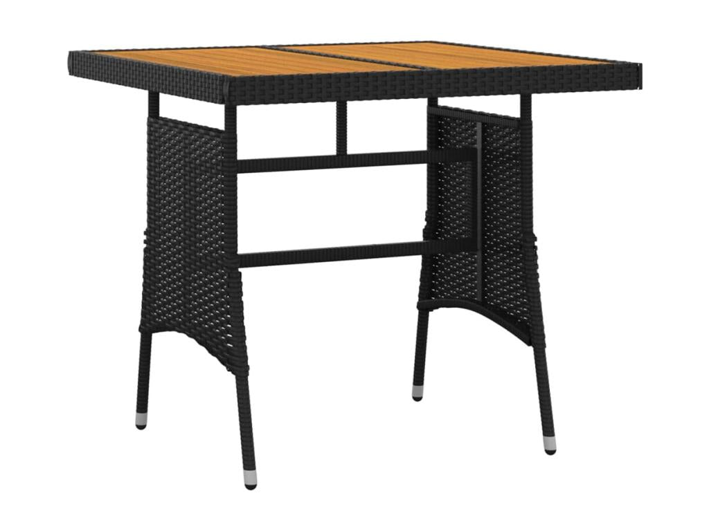 Mobilier à dîner d'extérieur 3 pcs Résine tressée Noir